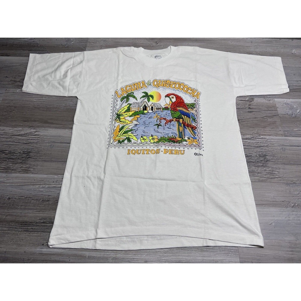 Vintage South America‎ Souvenir T-Shirt Laguna de Quistococha Peru XL